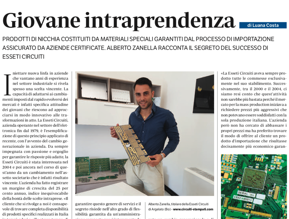 articolo rivista industria